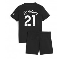 Manchester City Rayan Ait-Nouri #21 Koszulka Wyjazdowa dzieci 2025-26 Krótki Rękaw (+ krótkie spodenki)